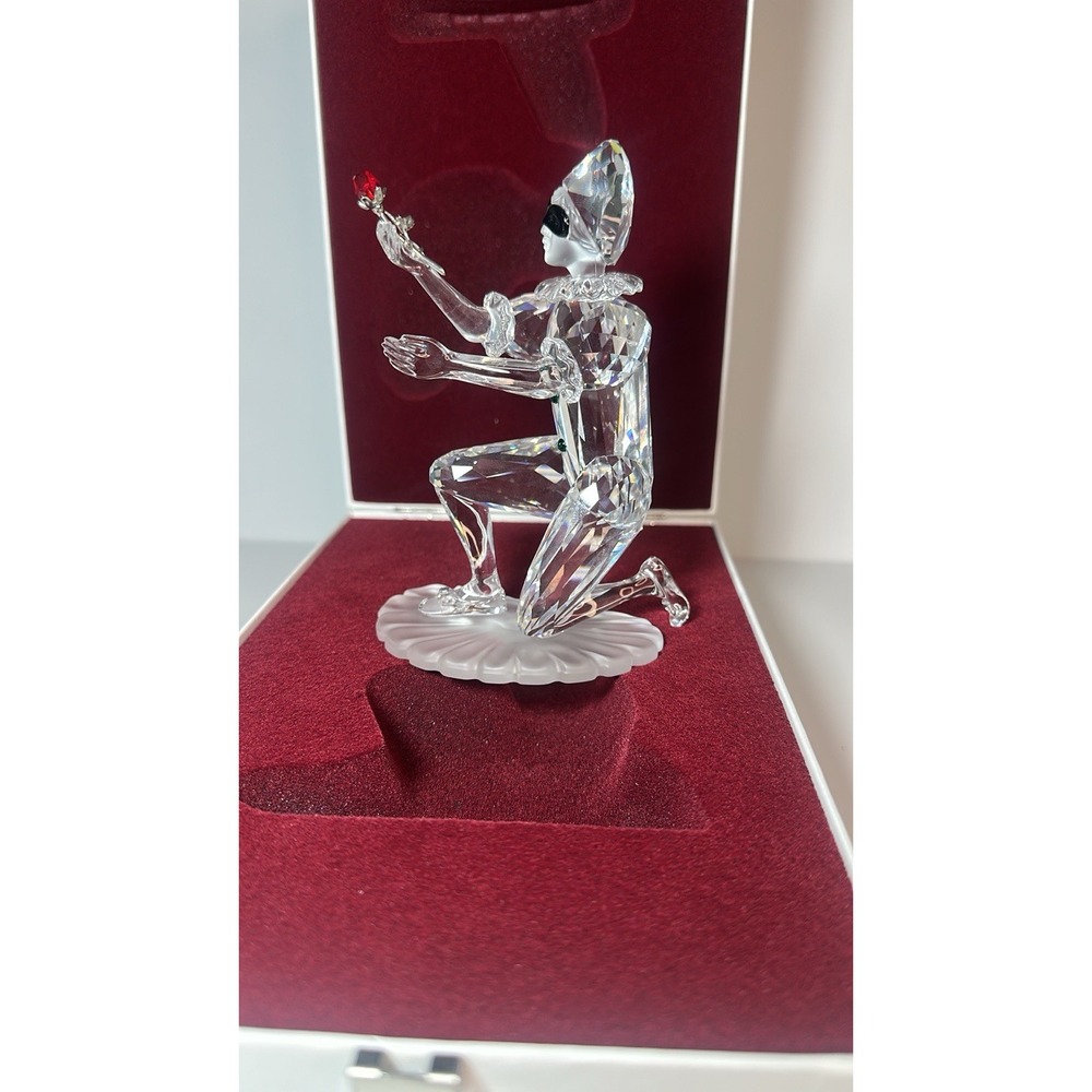 Swarovski crystal figurine 2001 Court Jester‎ Rose, 4"